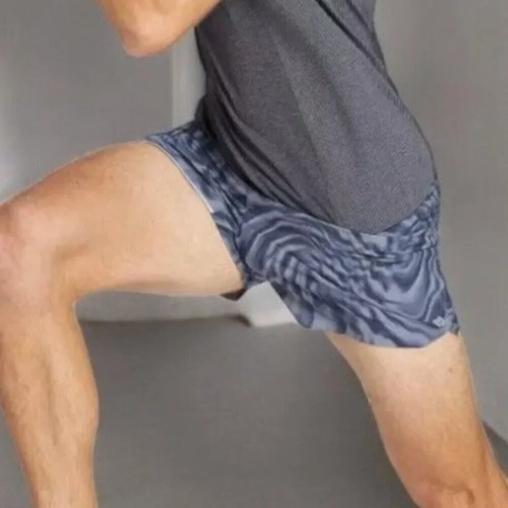 VRST Mens 2XL Velocity Running Shorts Gray Lava Ripple Brief Liner NEW 2XL